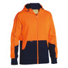 Orange / Navy - Front - BK6819 - Hi Vis Two Tone Fleece Hoodie - Bisley Workwear