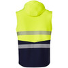 Yellow / Navy - Back Vest - ZJ453 - Unisex 2 in 1 Stretch Softshell Taped Jacket - Syzmik