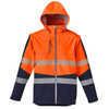 Orange / Navy - Front - ZJ453 - Unisex 2 in 1 Stretch Softshell Taped Jacket - Syzmik