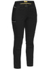Black - Front - BPL6015 - Women's Mid Rise Stretch Cotton Pants