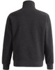 A dark grey 1/2 zip collar fleecy jumper with long sleeves and a casual fit. Features a branding logo.