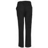 M9710 - Mens Semi-Elastic Waist Tie Solid Colour Scrub Pants - Black - Back