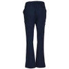 M9720 - Ladies Semi-Elastic Waist Tie Solid Colour Scrub Pants - Navy - Back