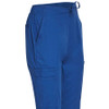 M9720 - Ladies Semi-Elastic Waist Tie Solid Colour Scrub Pants - Royal - Back