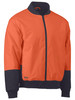 Orange / Navy - Front - BJ6730 - Hi Vis Bomber Jacket
