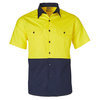 Yellow Navy - SW57 Short Sleeve Safety Shirt