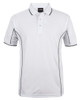 White / Grey - Front - 7PIP - Podium S/S Piping Polo -2Xs