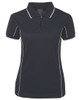 Navy / White - Front - 7LPI - Podium Ladies Piping Polo -08