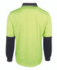 Lime / Black - Alternate - 6HJNL - JB's HV 4602.1 L/S JACQUARD POLO