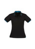 Black/Cyan  - P226LS - Ladies Jet Polo - Biz Collection