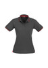 Steel Grey/Red  - P226LS - Ladies Jet Polo - Biz Collection