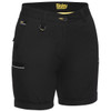 Black - Front - BSHL1015 - Womens Stretch Cotton Short - Bisley Workwear