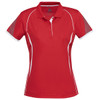 Red / White - Front - P405LS - Ladies Razor Polo - Biz Collection