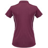 Maroon / White - Back - P405LS - Ladies Razor Polo - Biz Collection