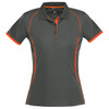Grey / Fluoro Orange - Front - P405LS - Ladies Razor Polo - Biz Collection