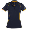 Navy / Gold - Front - P405LS - Ladies Razor Polo - Biz Collection