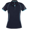 Navy / Sky - Front - P405LS - Ladies Razor Polo - Biz Collection