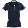 Navy / White - Front - P405LS - Ladies Razor Polo - Biz Collection