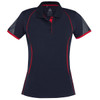 Navy / Red - Front - P405LS - Ladies Razor Polo - Biz Collection