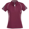 Maroon / White - Front - P405LS - Ladies Razor Polo - Biz Collection
