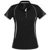 E-P405LS - Ladies Razor Polo - Black-White