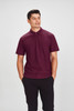 P400MS - Mens Crew Polo Maroon Model