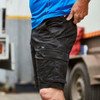 Black - Model - BSHC1008 - Mens Stretch Cotton Cargo Short - Bisley Workwear