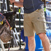 Khaki - Model - BSHC1008 - Mens Stretch Cotton Cargo Short - Bisley Workwear