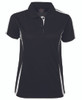 Black / White / Grey - Front - 7COP1 - PODIUM LADIES COOL POLO