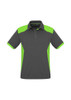 Grey/Fluoro Lime - P705MS - Mens Rival Polo - Biz Collection