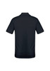 A dark navy men's short sleeve polo shirt featuring a collar and an unobtrusive logo.
