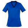 Electric Blue - CST043LS Womens Riley V-Neck Scrub Top - Biz Care