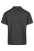A black men's polo shirt with a classic collar and short sleeves, featuring a logo on the back.