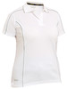White - Front - BKL1425 - Women's Cool Mesh Polo with Reflective Piping