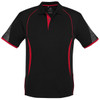 Black / Red - Front - P405MS - Mens Razor Polo - Biz Collection