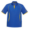 Royal / Gold - Front - P405MS - Mens Razor Polo - Biz Collection