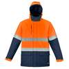 Orange-Navy - ZJ553 Unisex Hi Vis Antarctic Softshell Taped Jacket - SYZMIK