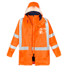 Orange-Navy - ZJ616 Mens Hi Vis X Back Taped 4 in 1 Waterproof Jacket - SYZMIK