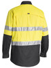 Yellow / Charcoal - Back - BS6415T - 3M Taped Hi Vis X AIRFLOW Ripstop Shirt - Bisley Workwear