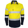 Yellow-Navy - 3976 Hi-Vis 2 Tone Biomotion Taped shirt - DNC Workwear