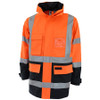 Orange-Navy - 3962 HiVis H pattern 2T Biomotion tape jacket - DNC Workwear