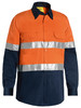 Orange / Navy - Front - BS6696T - Taped Hi Vis Cool Lightweight Shirt
