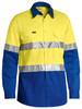 Yellow / Royal - Front - BS6696T - Taped Hi Vis Cool Lightweight Shirt
