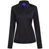 Black - E-PS90 Ladies Lucky Bamboo L/S Polo - Winning Spirit