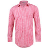 Red-White - M7300L Mens Gingham Check L/S Shirt w/ Roll-Up Tab Sleeve - Benchmark