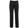 Black - 70112S Mens Flat Front Pant Stout - Biz Corporates