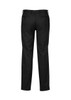 Men's adjustable waist pants in black, featuring a sleek design and two back pockets. Includes a logo detail.