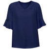 Navy - RB966LS Womens Aria Fluted Sleeve Blouse - Biz Corporates