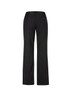 A pair of women's black relaxed stretch pants featuring a back pocket and a simple design.