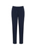 Women's cool stretch ultra comfort waist pant in navy, featuring a fitted design and elastic waistband.